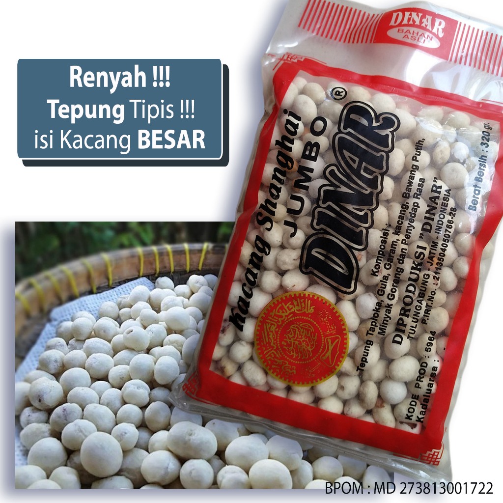 

Terlaris Jajanan camilan santai rasa Gurih Renyah tepung tipis isi kacang besar aman tidak menjadikan rik maupun batuk cocok buat teman nyantai bersama pacar maupun keluarga ~ kacang shanghai Dinar 350r