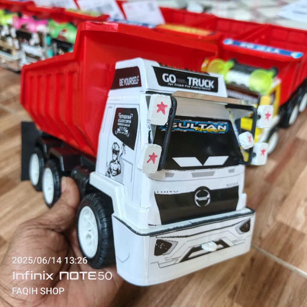 Promo Hari ini Mainan Anak Truk Tronton Pasir TTP02 Modif Hino keren