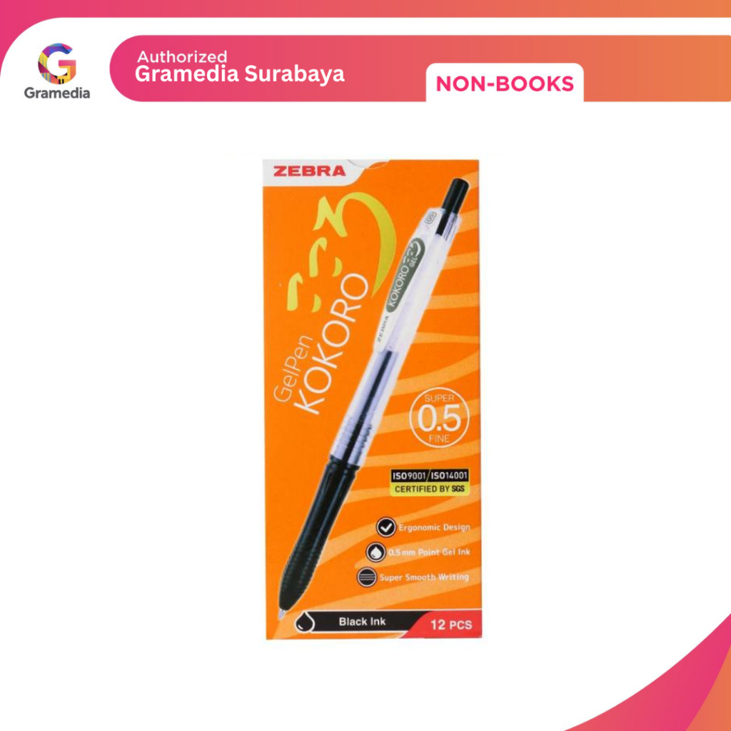 

Gramedia Surabaya NB - ZEBRA KOKORO 0.5 SET 12 BLACK INK