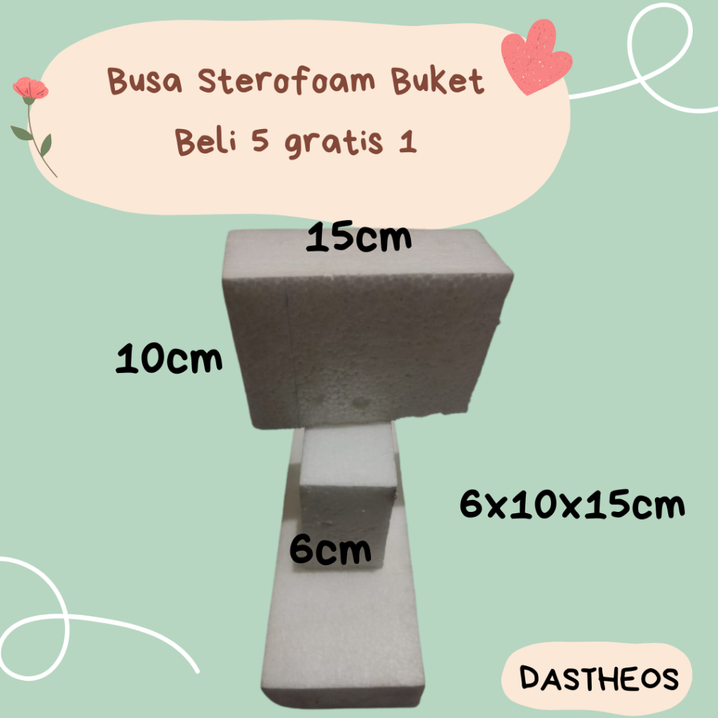 

Busa Sterofoam Pegangan Buket/Busa Kering Beli 5 gratis 1 Termurah!!!!