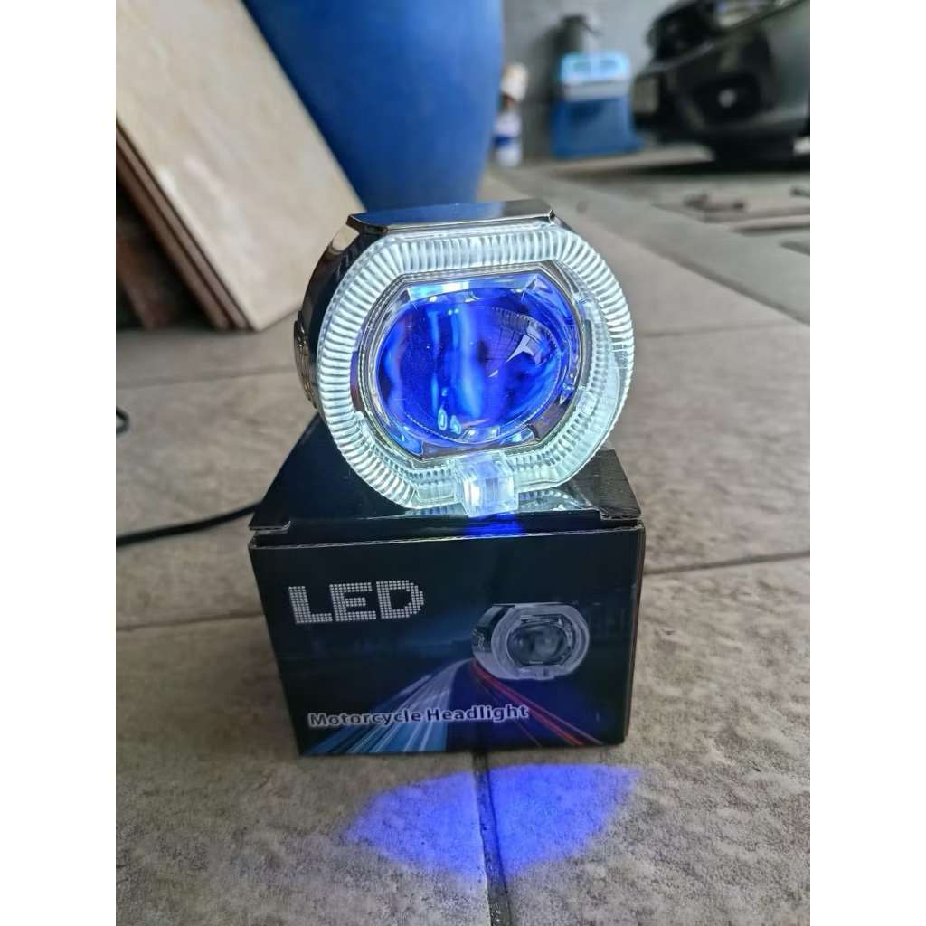 Lampu Projector Biled Ala Ala Mini Cut Off Plus Devil 2.5Inch DC 12-36V 30 Watt Black Hoshing 5 Kabe