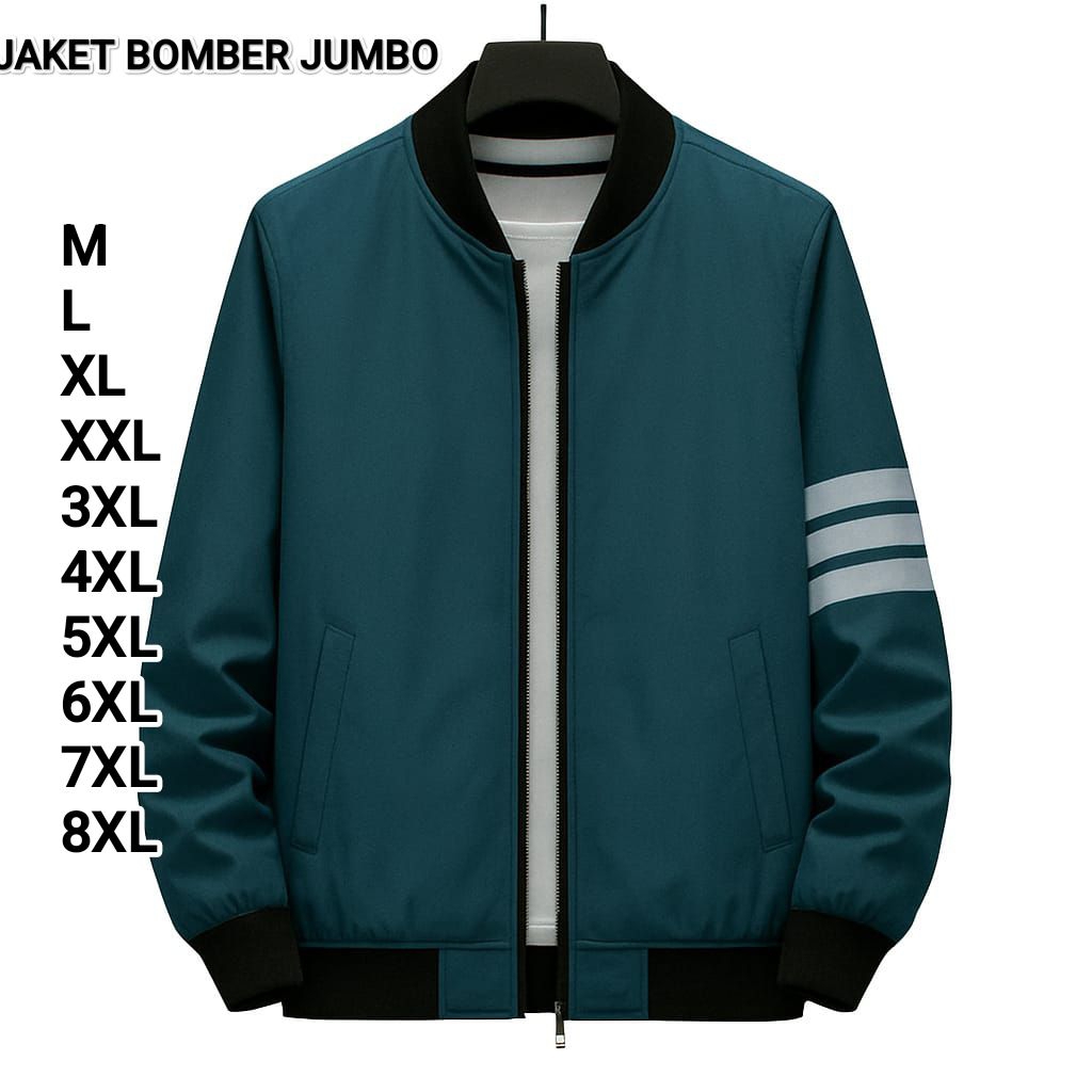 Jaket Pria Big size Jaket bomber Bahan taslan Jaket bomber terbaru M, L, XL, XXL, 3XL, 4XL, 5XL, 6XL