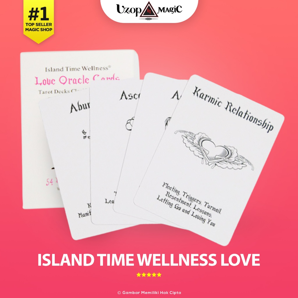 Kartu Tarot Oracle Island Time Wellness Love Oracle White Tarot Reading - Uzop Magic Shop