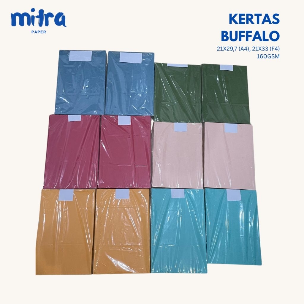 

CUCI GUDANG! Kertas Buffalo 160 Gsm A4/F4 Isi 100 Lembar / Kertas Jilid / Kertas Gambar Motif