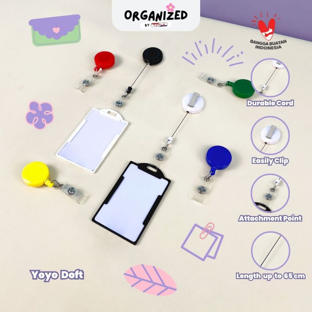 

Yoyo doff tali name tag bentuk yoyo kantoran perusahaan industri