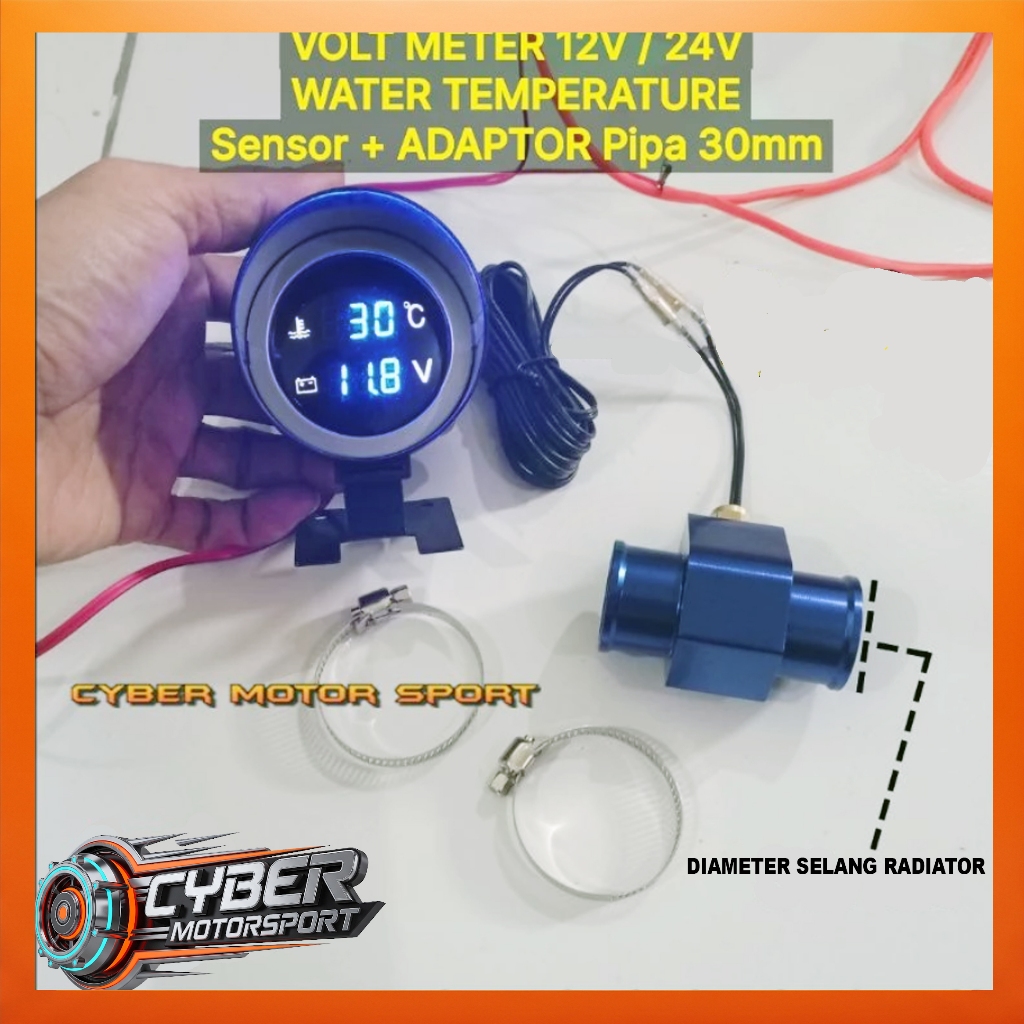 water temperature . volt meter 12v 24v universal Gauge dashboard display. indikator sensor dashboard