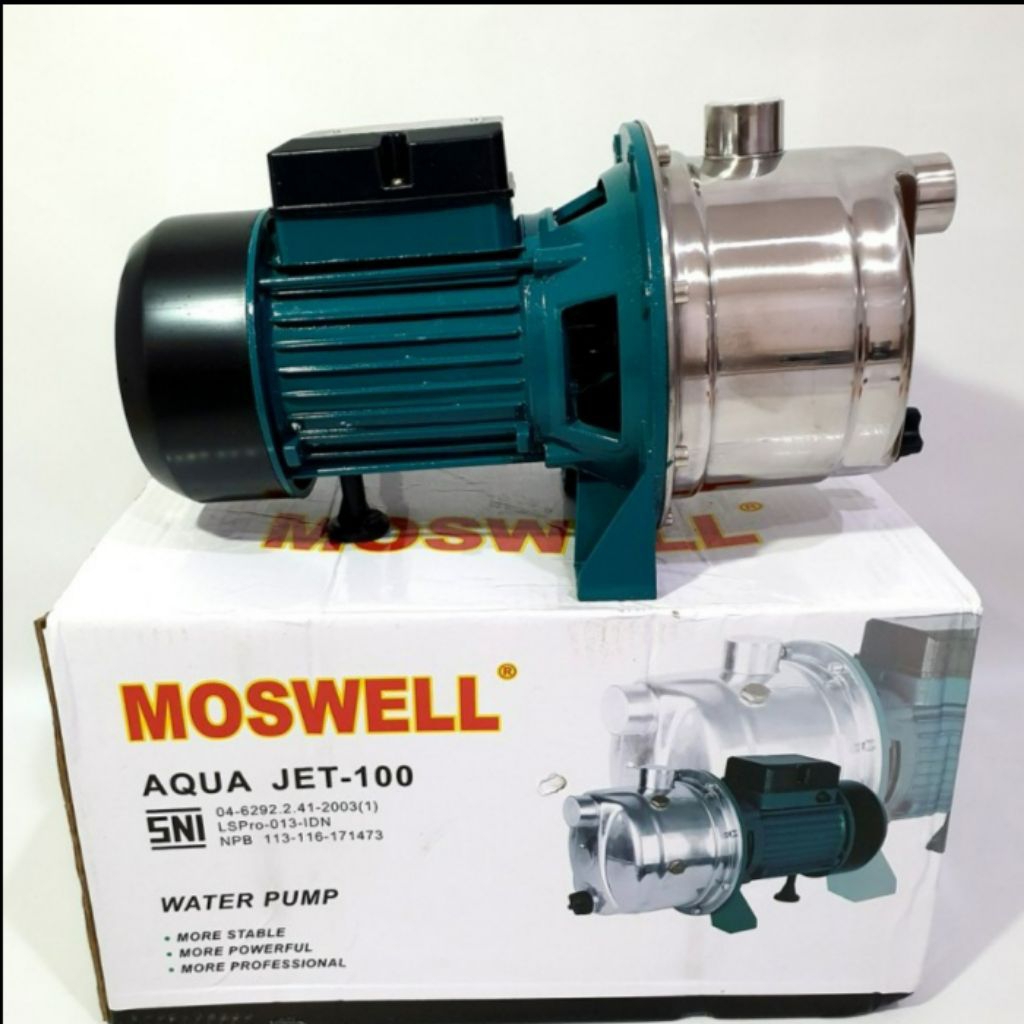 Pompa Air Semi jet Stainless Steel Jet-100 ST 1HP 750Watt Pompa Air isi Ulang Jet PUMP