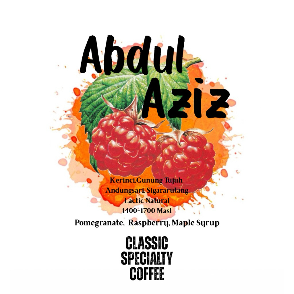 

Single Origin - Kerinci Abdul Aziz - Lactic Natural - (Filter)
