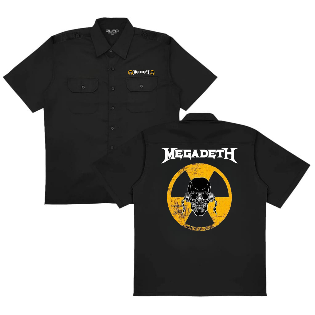 Arsic clothing Workshirt Band Megadeth kemeja kerja PDH
