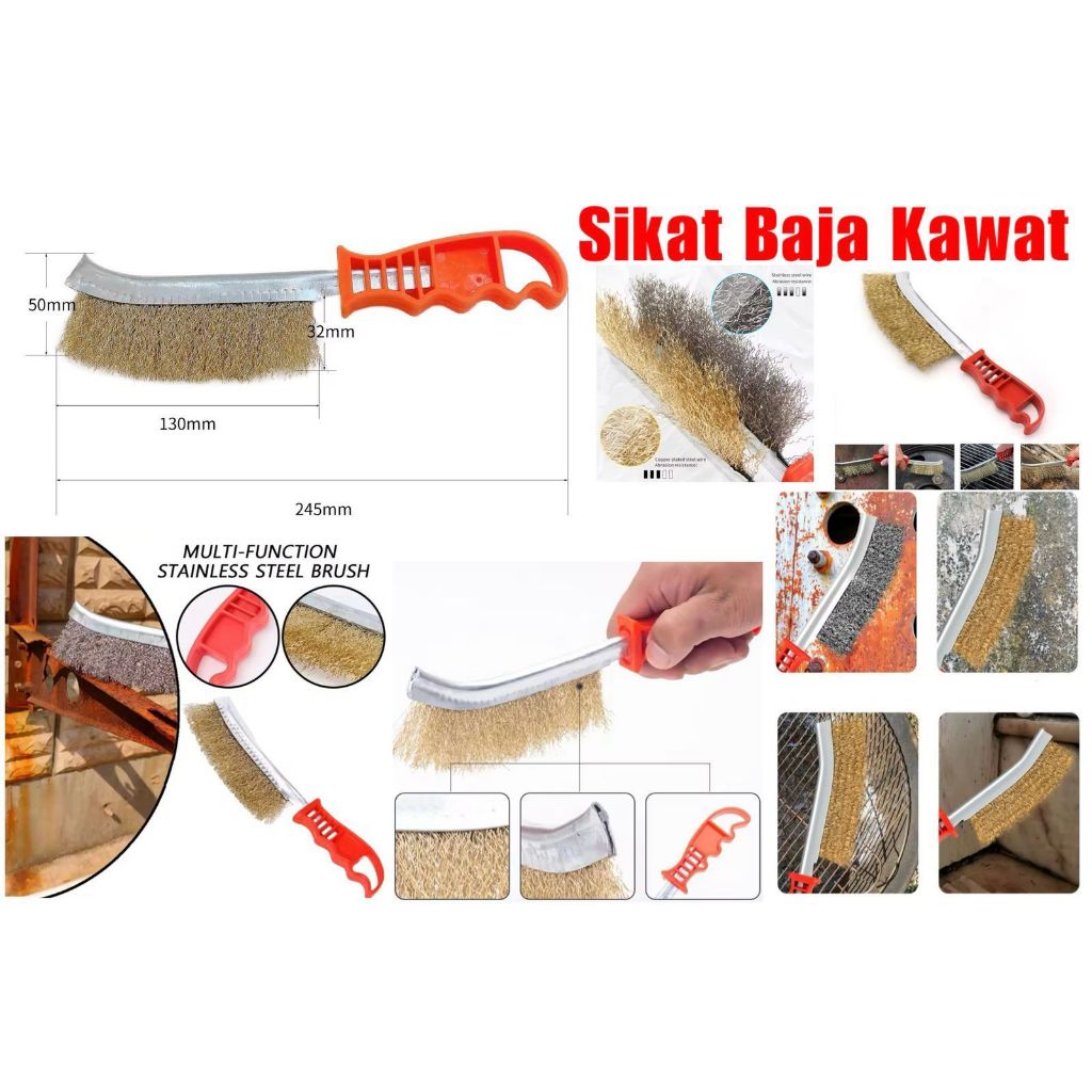 SIKAT BAJA KAWAT - SIKAT KAWAT KUNINGAN KAWAT BRAS KUNINGAN WIRE BRUSH - SIKAT KAWAT BAJA MODEL PISA