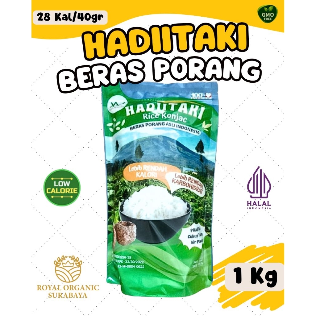 

Beras Porang 1kg, Rendah Kalori,Kaya Serat, Beras Porang Diet