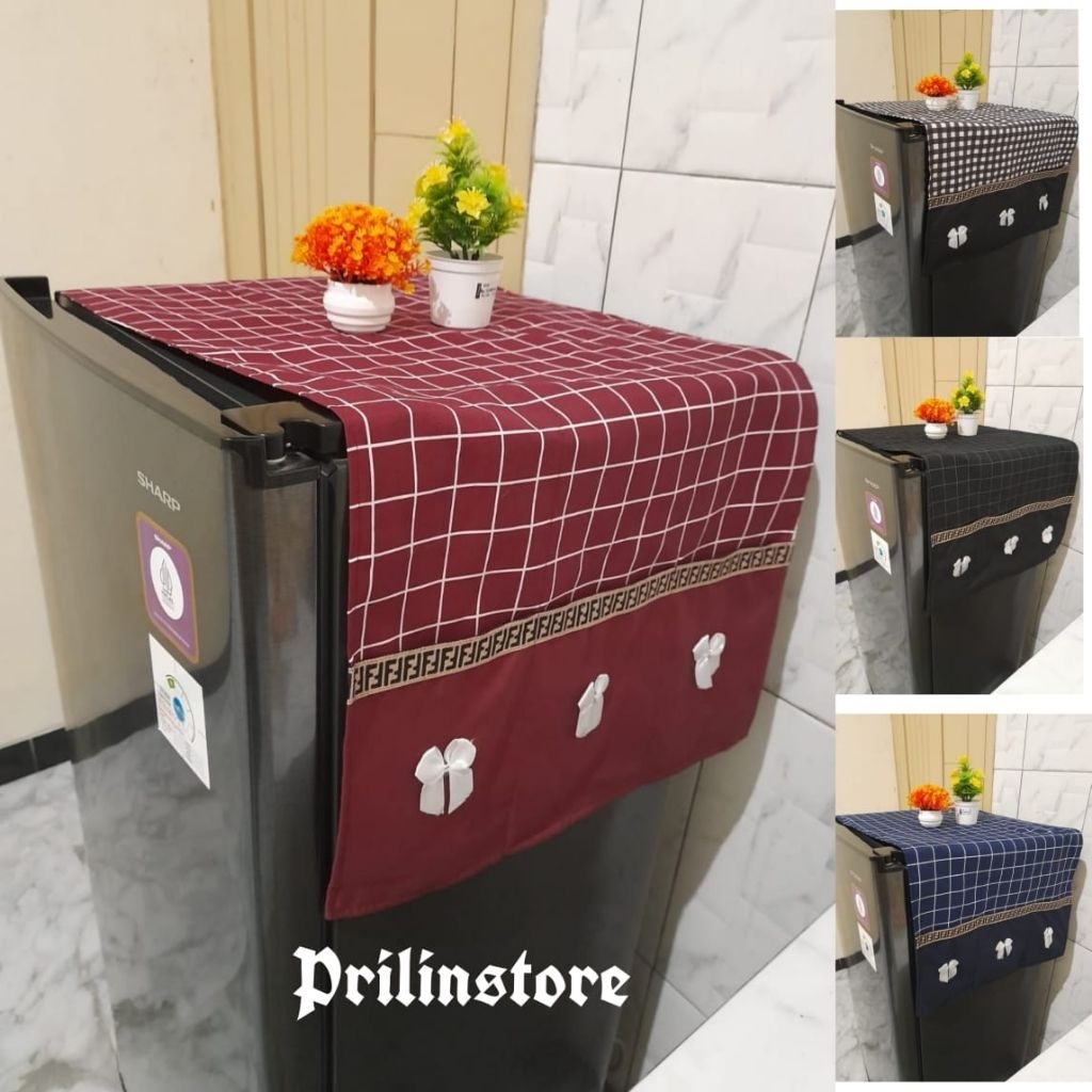 Tutup kulkas/Taplak kulkas pita Katun Renda terbaru