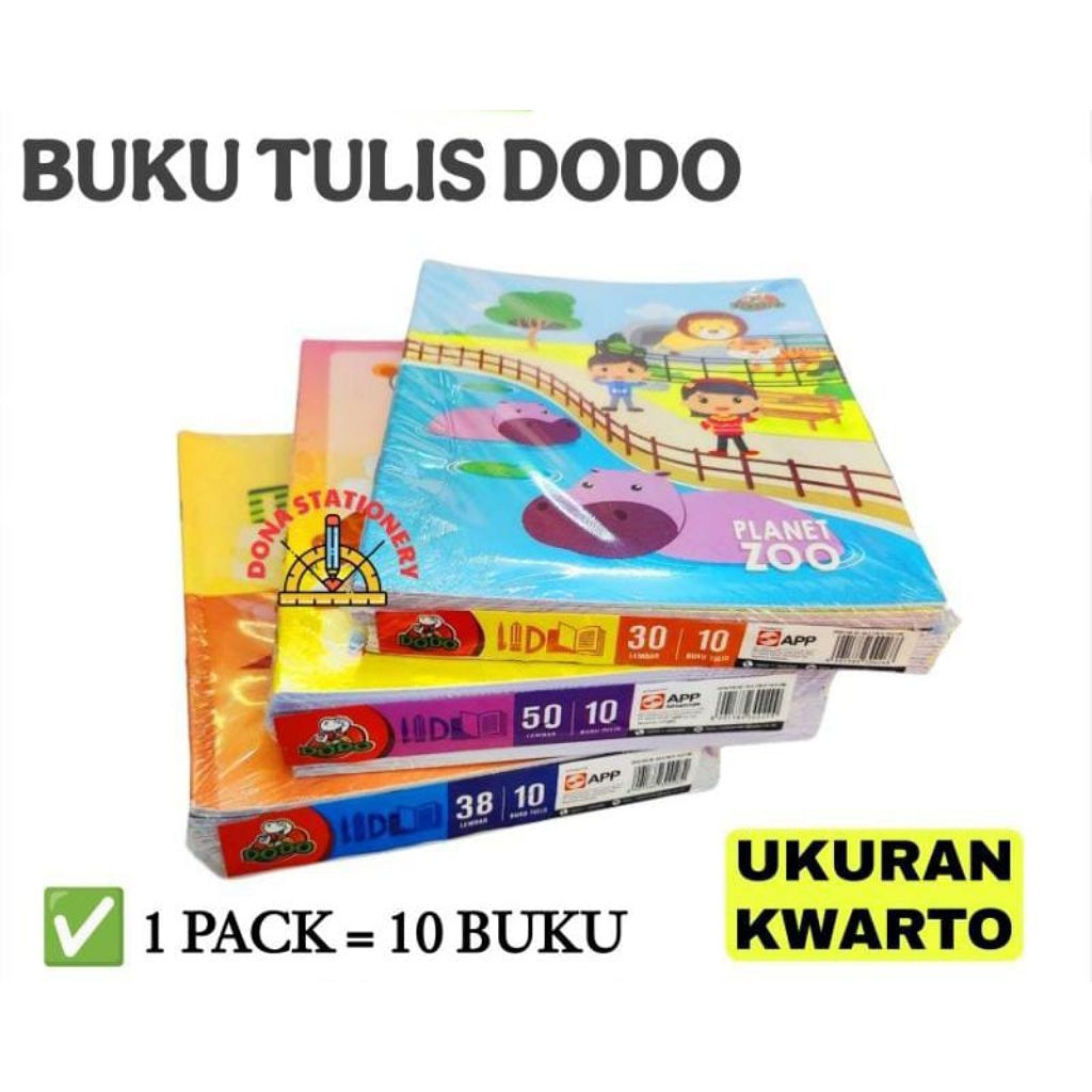 

Buku Tulis Dodo 30/38/50/58 10 Buku