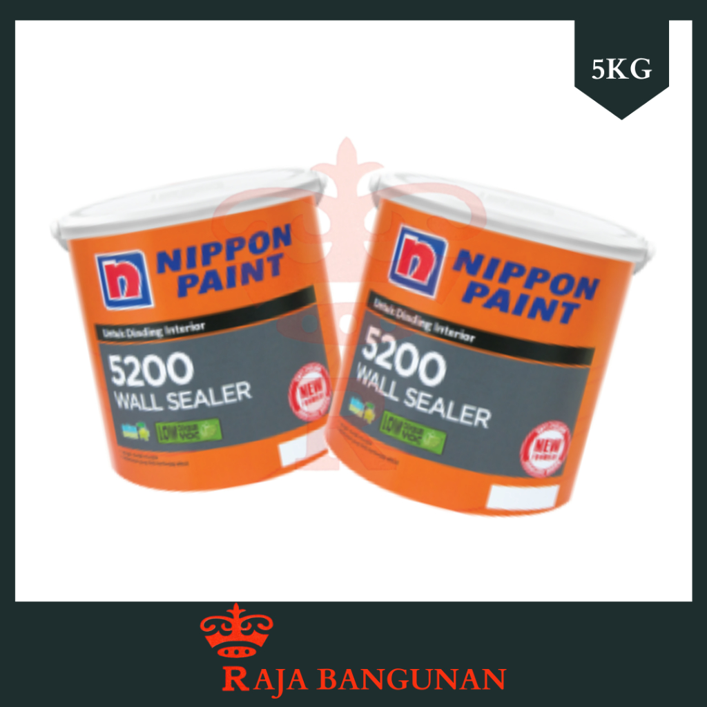 CAT DASAR TEMBOK DINDING INTERIOR SERBAGUNA WALL SEALER VINILEX NIPPON PAINT 5200 5KG TERMURAH