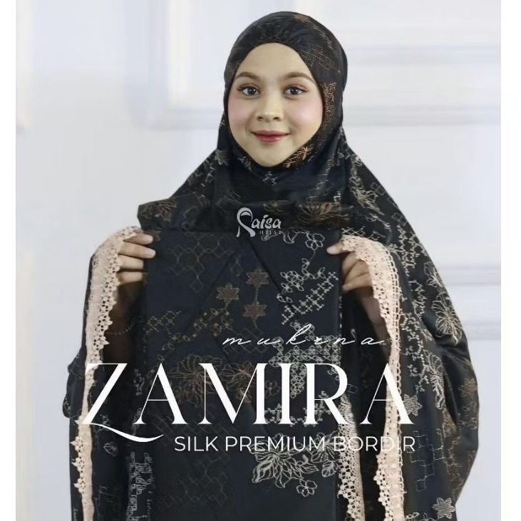 Mukena Zamira Mukena Silky Premium Renda Prada Cantik