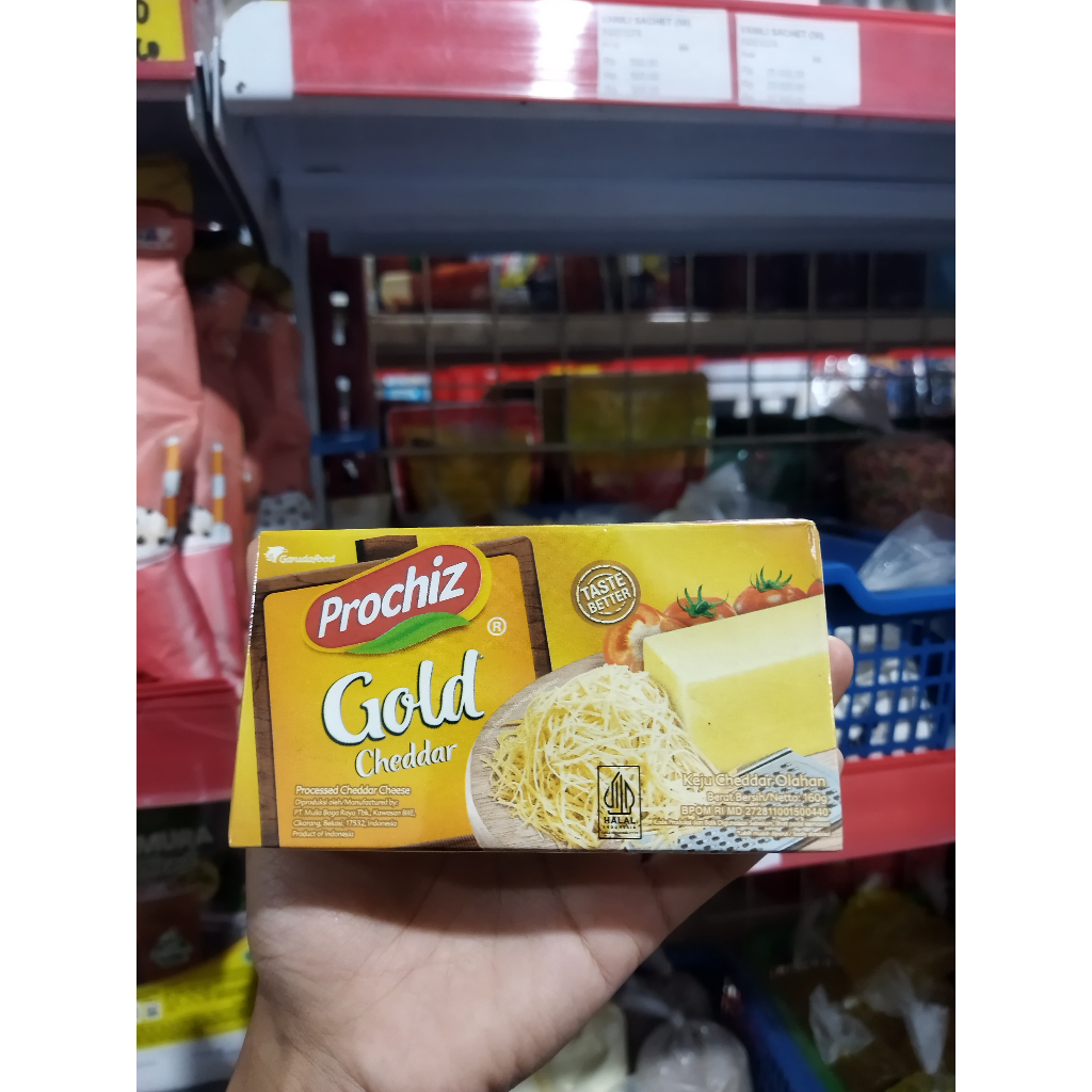 

Keju Batang Prochiz Gold Cheddar 160gr / Cheddar Cheese