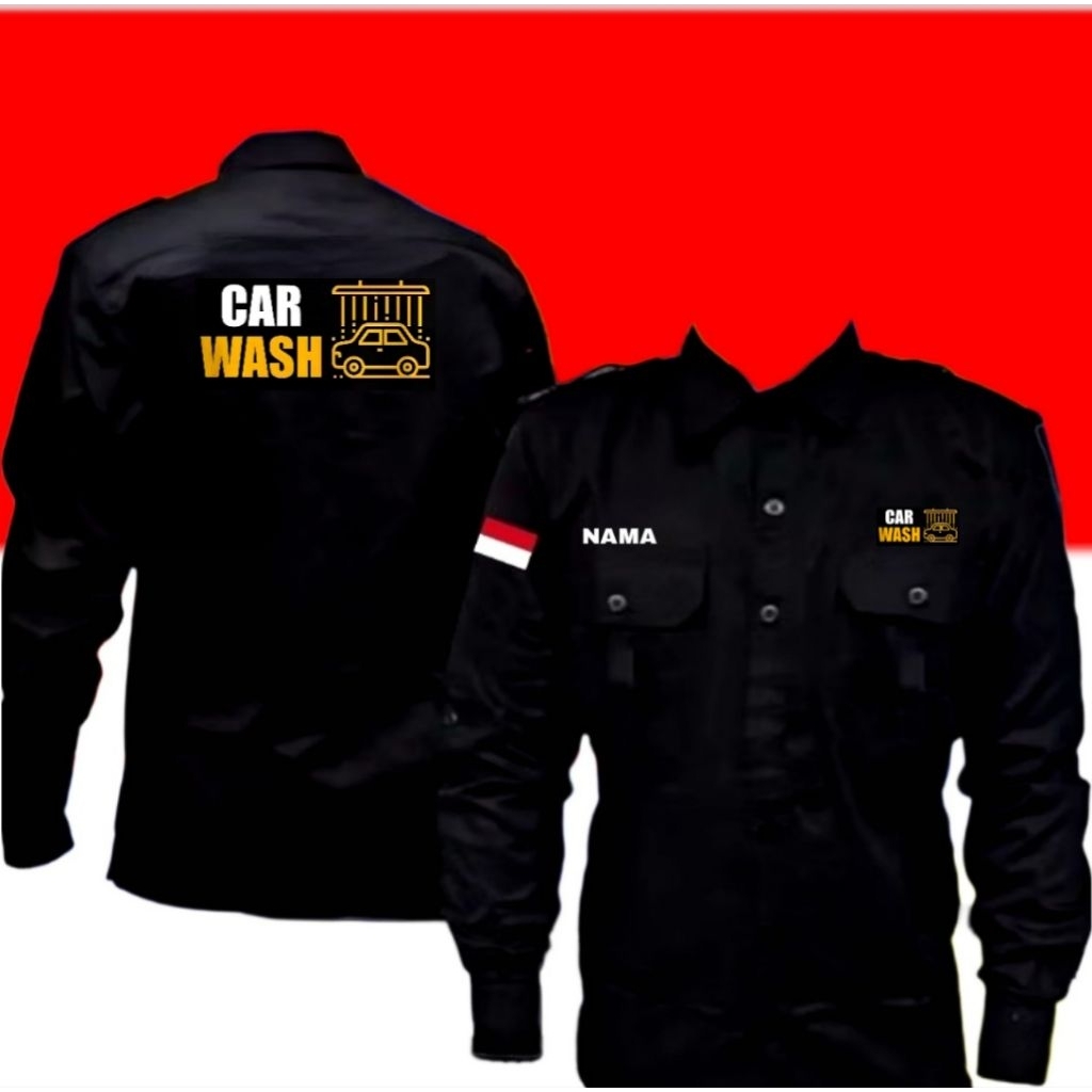 full bordir kemeja car wash baju car wash seragam car wash Pdh car wash Pdl car wash baju seragam ca