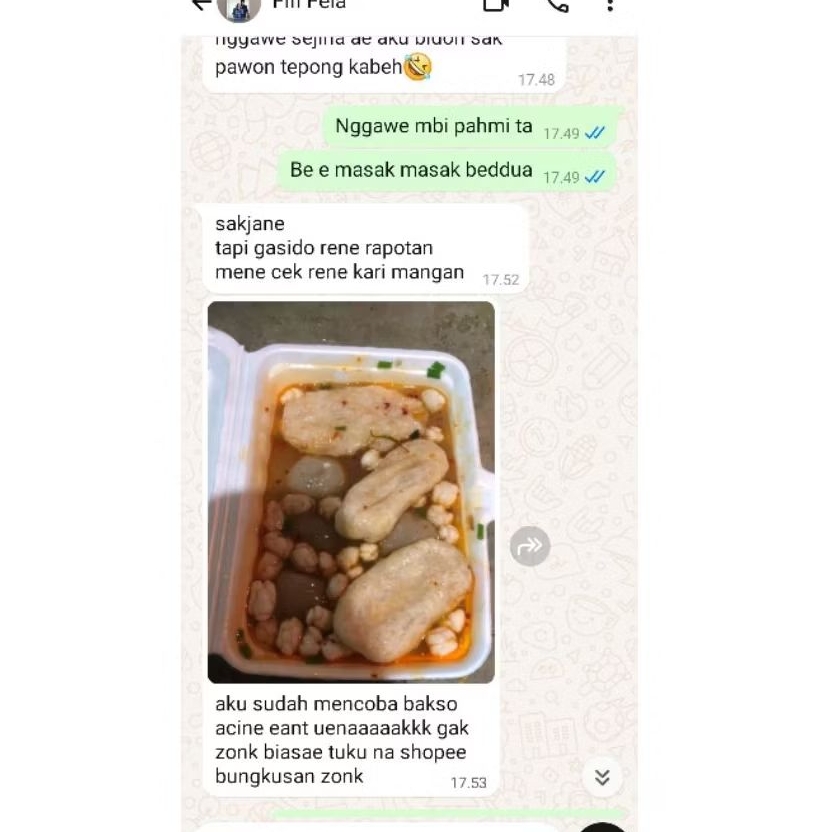 

Baso Aci isi ayam pedas, usus, ayam original