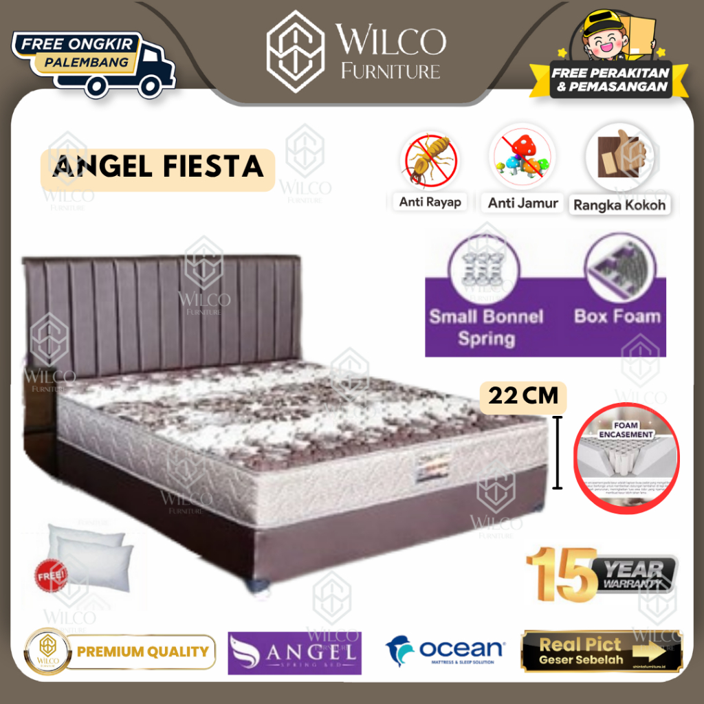 Kasur Springbed Angel Fiesta | Matras Springbed Ocean Fullset - Matras Aja, 120x200 | Matras Murah P