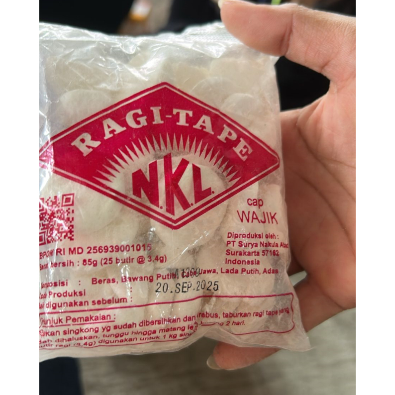 

[oddsolshop] pekanbaru/NKL Ragi Kering Tape Cap Wajik 85GR Nak Kok Liong / Dried Yeast