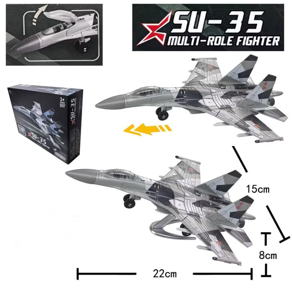 model kit pesawat SU-35 Multi-Role Fighter  1/100 jet tempur