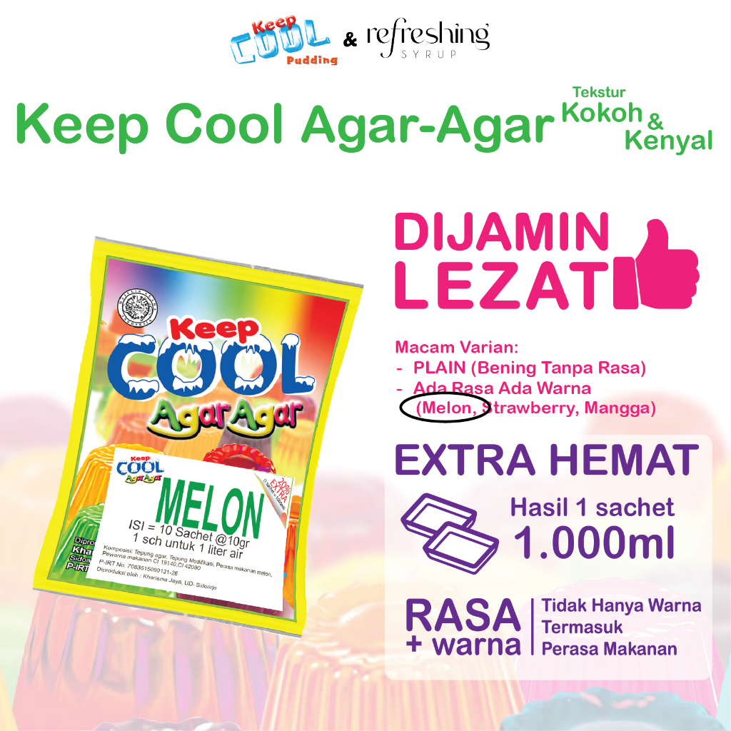 

Keep Cool Agar LOS Melon @10gr 1 Liter