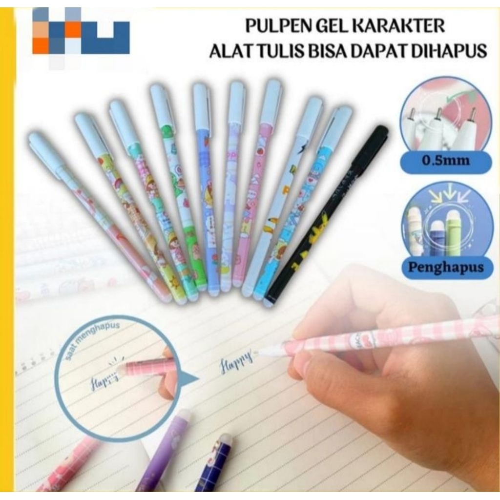 

Pulpen Gel Bisa Dihapus/Erasable Pen/Pulpen Hapus Tinta Hitam/Pen Ajaib/Alat Tulis Sekolah Pulpen Bisa Dihapus
