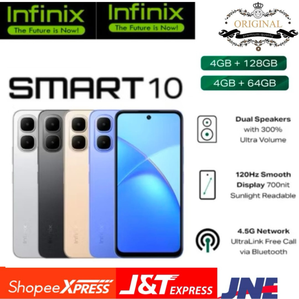 INFINIX SMART 10 RAM 4/128GB& RAM 4/64GB GARANSI RESMI