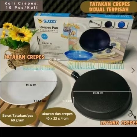 Suggo Crepes Pan Professional - Loyang Crepes Anti Lengket Serbaguna (22 CM)