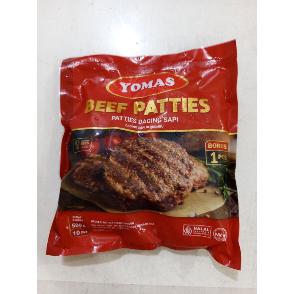 

YOMAS beef paties 500gram