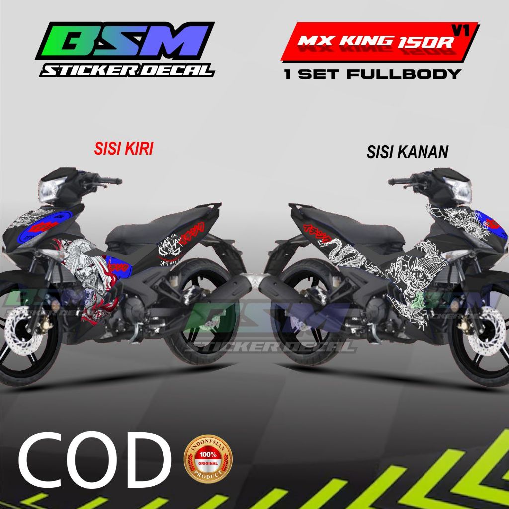 Decal Mx King V1 Sticker Fullbody Design Ghost Dragon