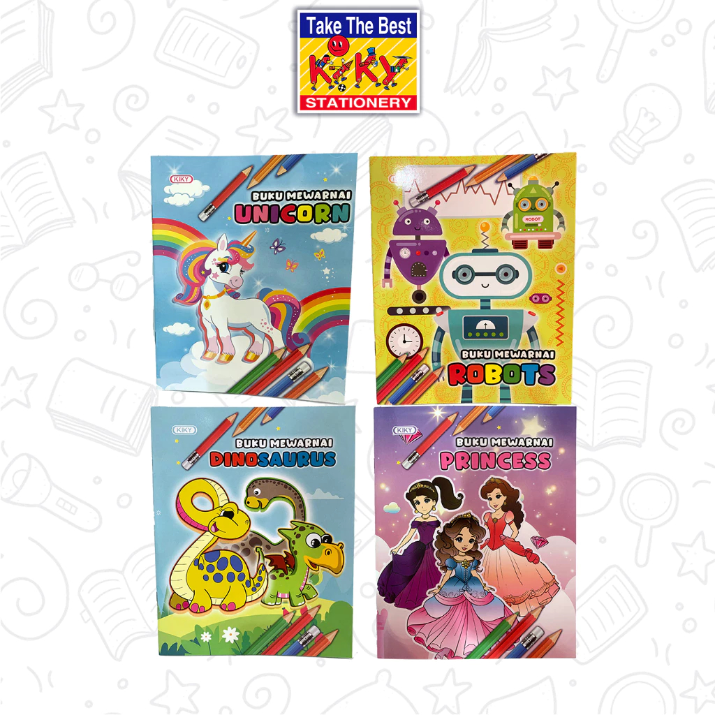 

KIKY Buku Mewarnai Coloring Book Latihan Mewarnai (Uk. Kecil 15.5 x 19.5 cm)