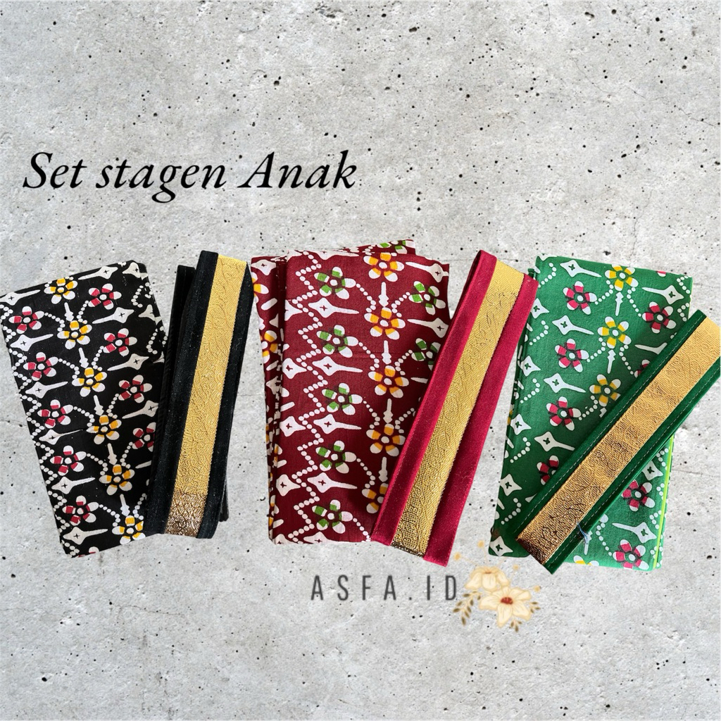 Set Stagen Anak / Lontong anak / kelengkapan beskap anak