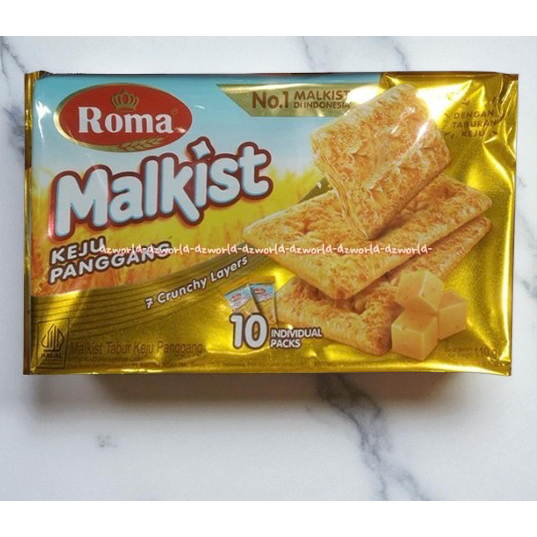 

Roma Malkist 132gr Packs Malkis Keju Panggang Tabur Biskuit Keju Cemilan Snack Grilled Cheese Flavour