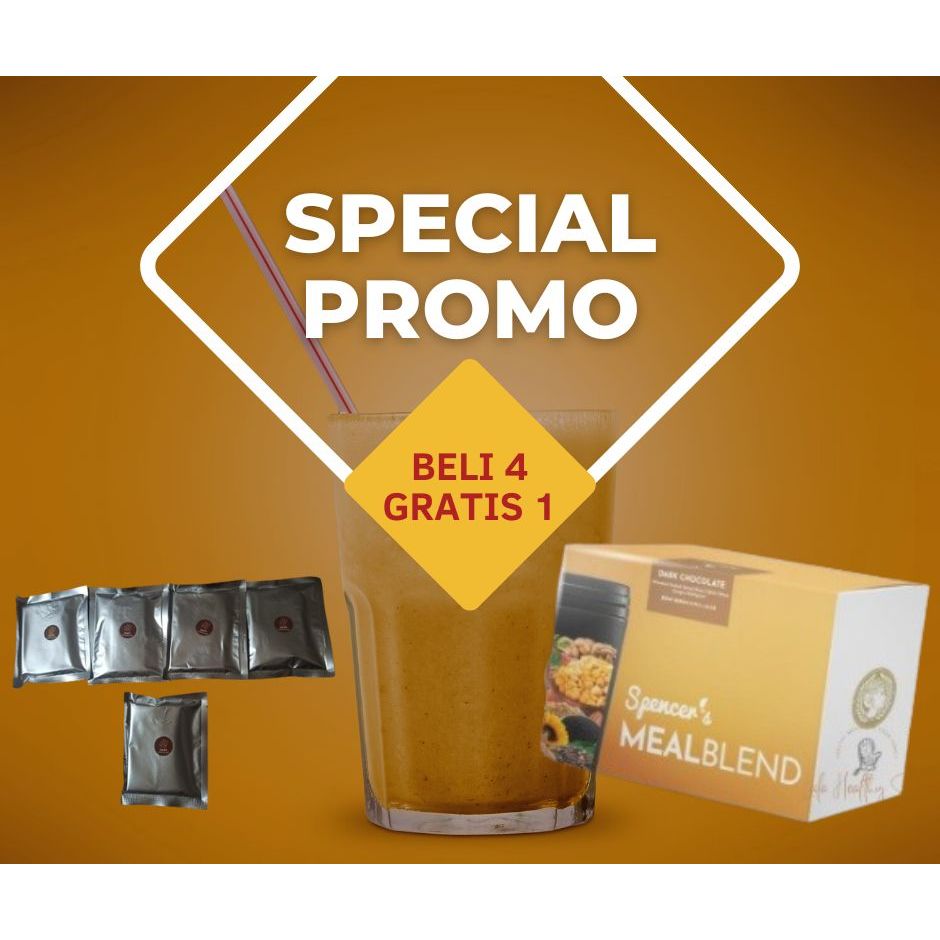 

SPECIAL PROMO SPENCER'S MEAL BLEND BELI 4 SACHET GRATIS 1 SACHET BISA UNTUK COOKIES & CAKE