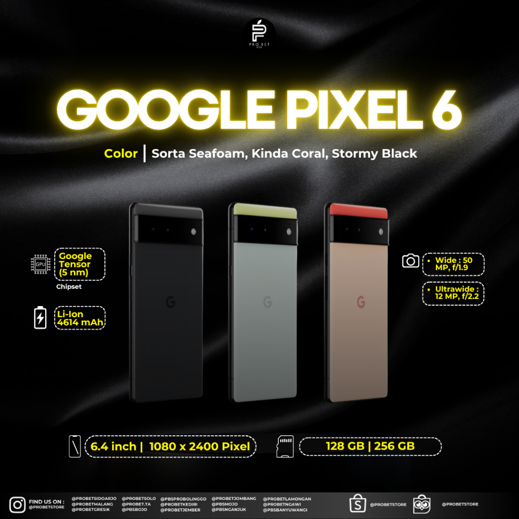 GOOGLE PIXEL 6 8/128GB SECOND LIKE NEW TERMURAH BERGARANSI
