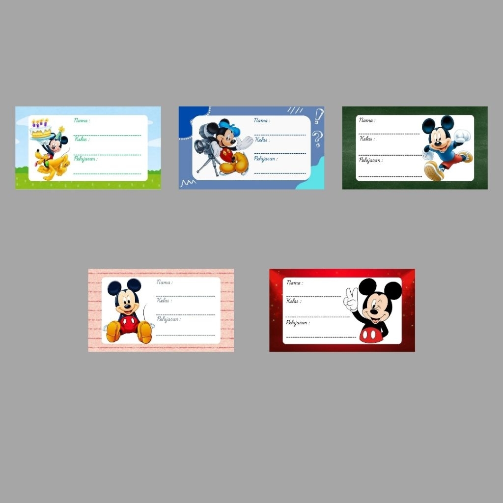 

Stiker Label Nama, Buku Pelajaran (1 tema 5 motif, isi 10 pcs)