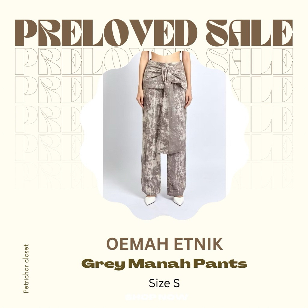 Preloved Oemah Etnik Grey Manah Pants - Size S