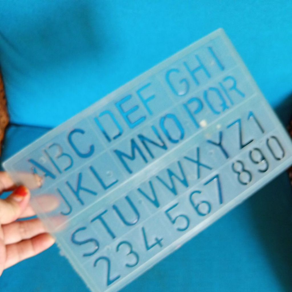 

penggaris Sablon huruf dan angka second