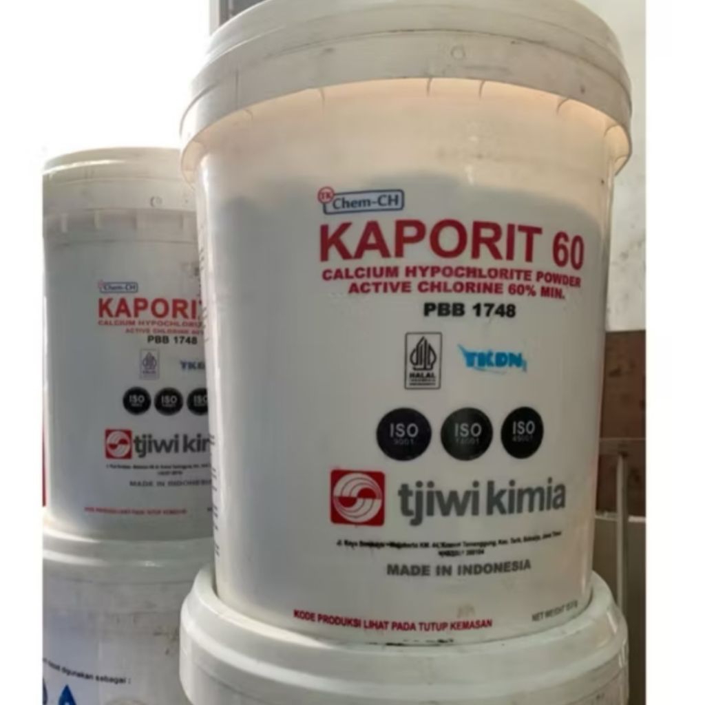 Kaporit tjiwi kimia 60% bubuk 1 kg