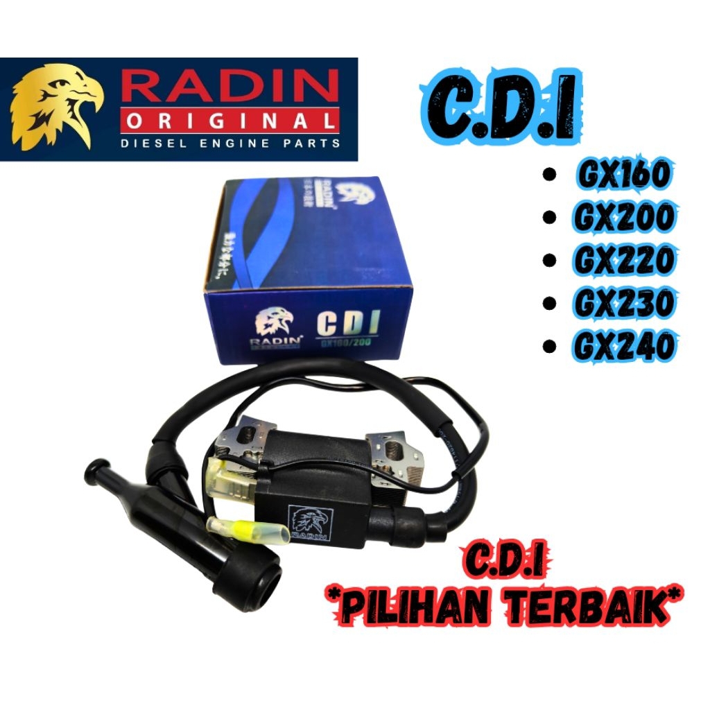 CDI / Coil pengapian Radin GX160 GX200 GX220 GX230 GX240