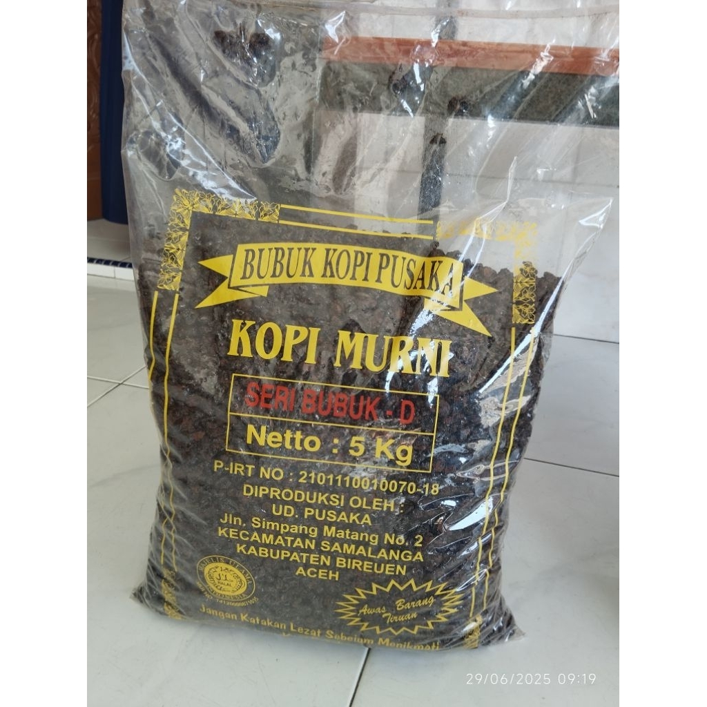 1Kg Kopi Kasar Aceh Kopi Saring Cap Pusaka