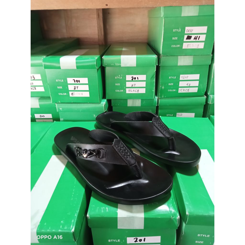 sandal slop pria sendal emporio armani premium