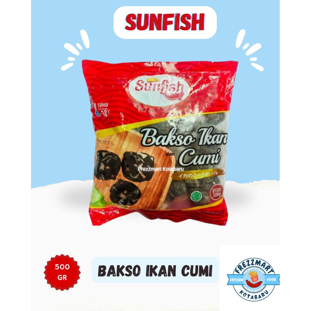 

SUNFISH Baso Ikan Cumi 500 GR Frozen Food Fresh Frezzmart Kotabaru