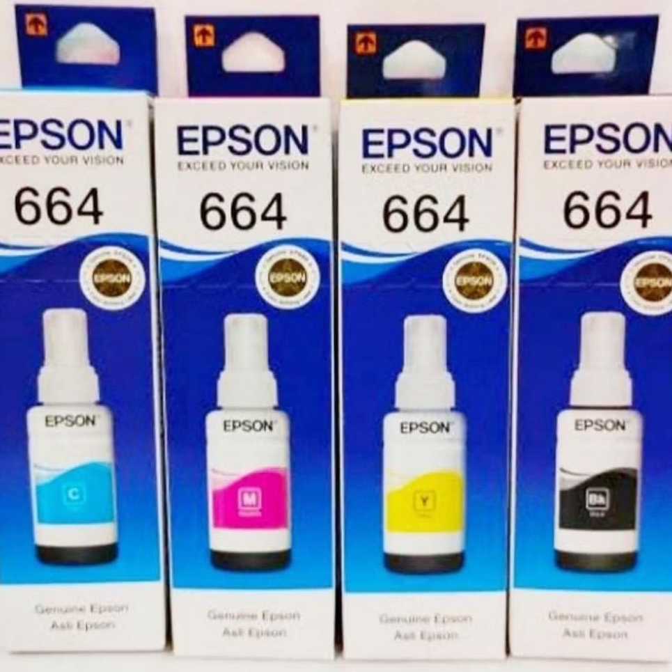 TINTA EPSON 664 ORIGINAL ASLI 1 SET L100 L110 L120 L200 L220 L300 L310