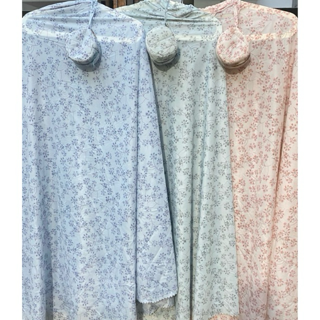 Mukena Travelling Mini Parasut Premium Motif Bunga