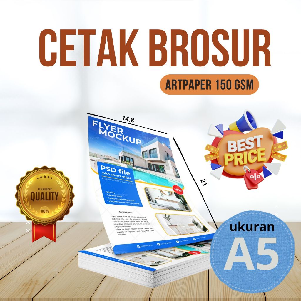 

Cetak Brosur A5 Termurah - Full Color - Custom Brosur - 1Sisi - 2 Sisi