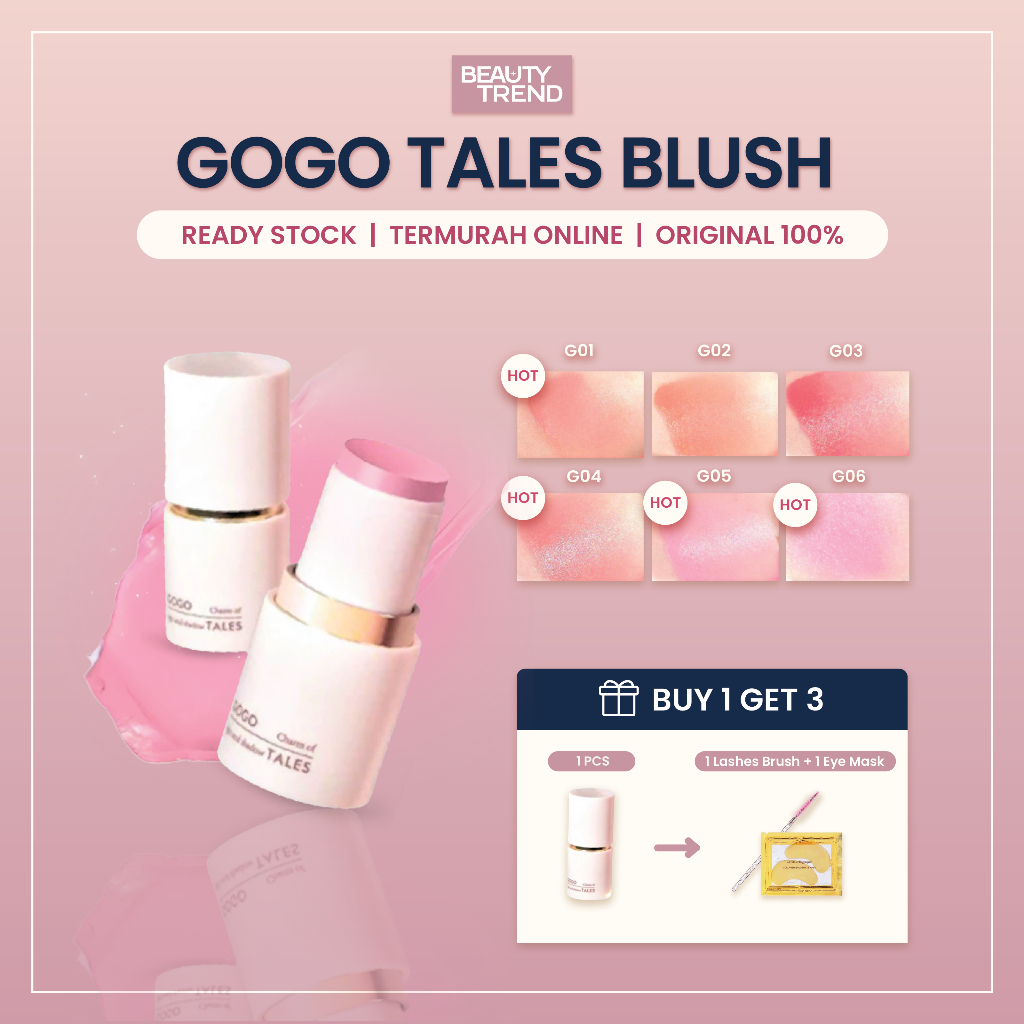 [READY ORI] Gogo Tales Blush Gogo Tales Blush Stick Gogo Tales Blush Cream Gogo Tales Blush On GT709