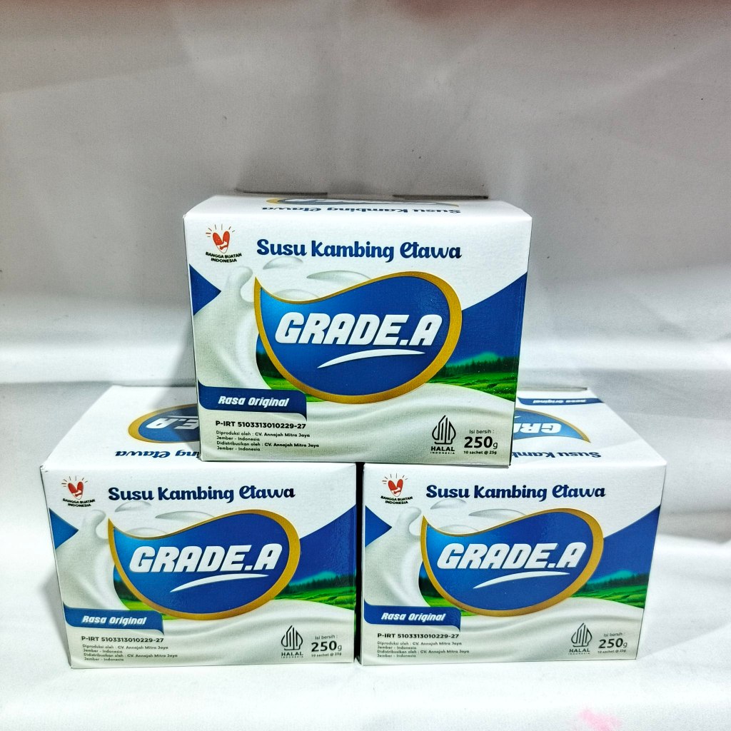 

GRADE.A SACHET-Paket 1\2\3\4\5\6 Box Susu Kambing Etawa Bubuk Rasa Original 250Gr Isi 10 Sachet Untuk Tulang Dan Saluran Pernafasa