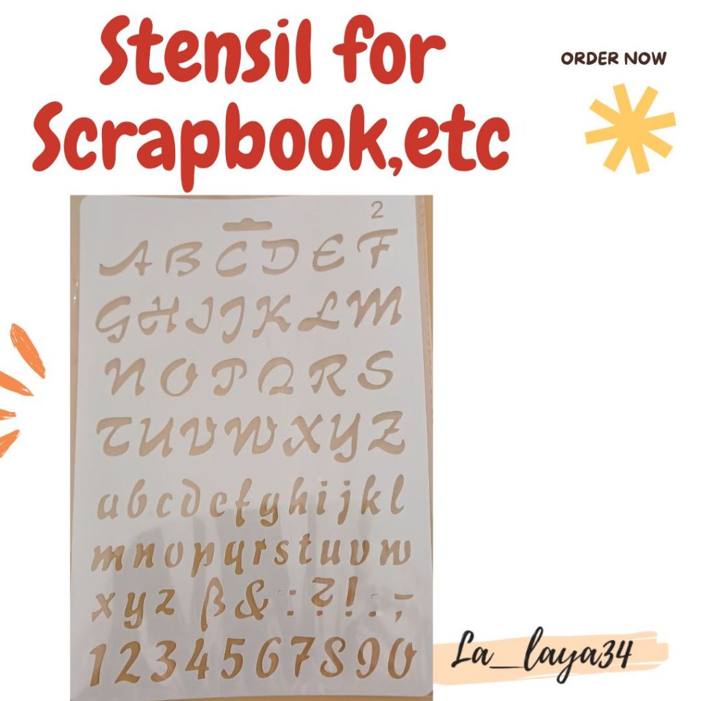 

Stensil for scrapbook, baking, bujo, jurnal,stensil lukisan